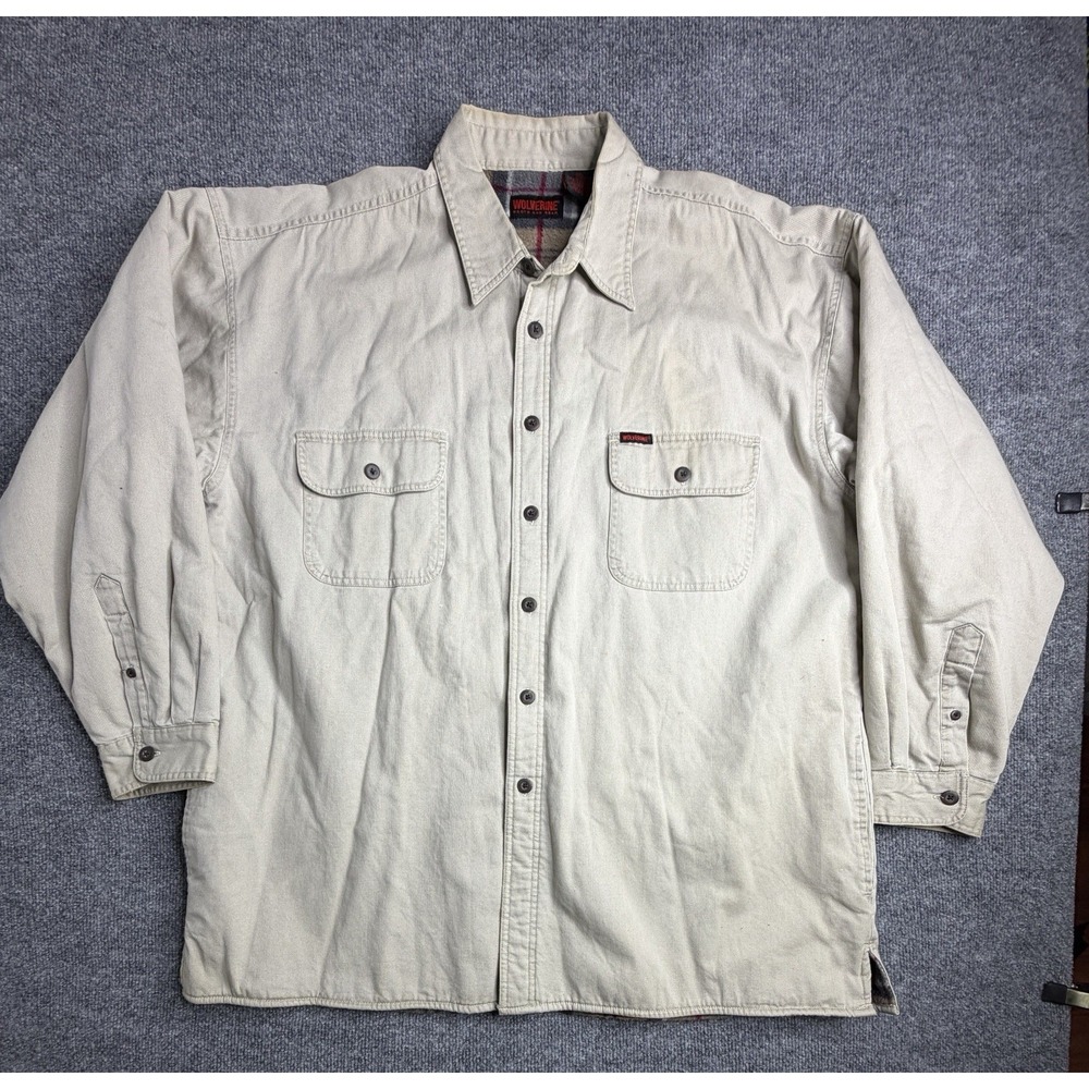 Wolverine Corduroy Jacketβ Mens 2XL XXL Fleece Lined Button Outdoor Workwear